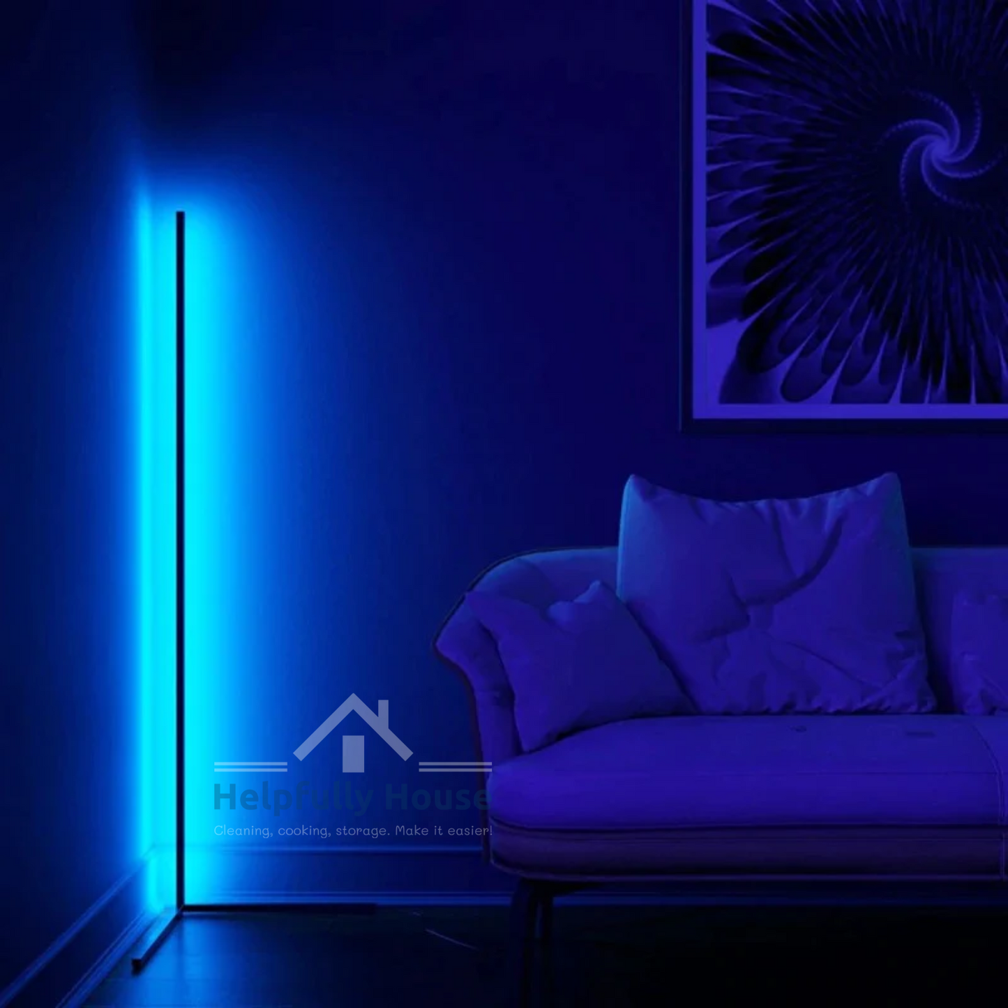HelpfullyHouse™ Smart RGB Corner Floor Lamp
